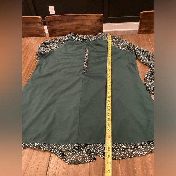 Joie Limited Edition Balloon Long Sleeve Green Flowy Chiffon Fall Mini Dress - Picture 8 of 9